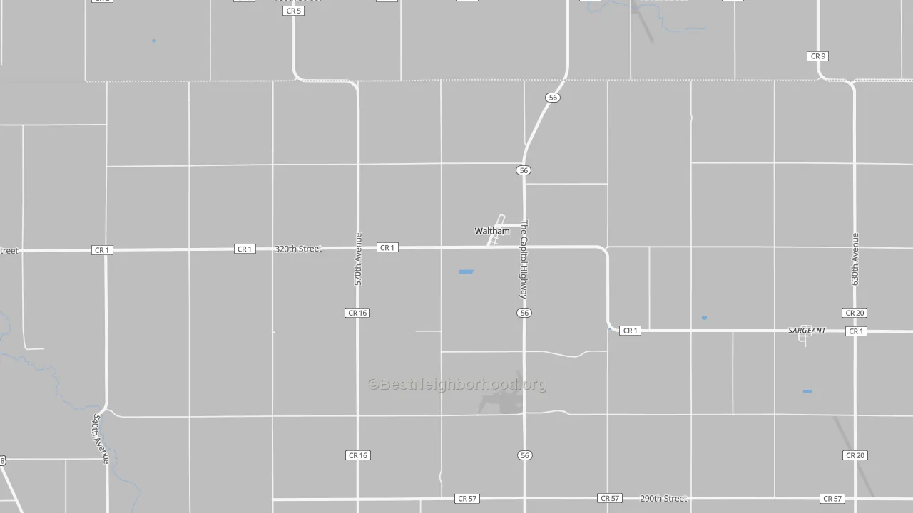 Bike Grade map of 55982, MN