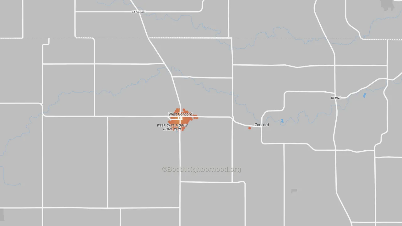 Bike Grade map of 55985, MN