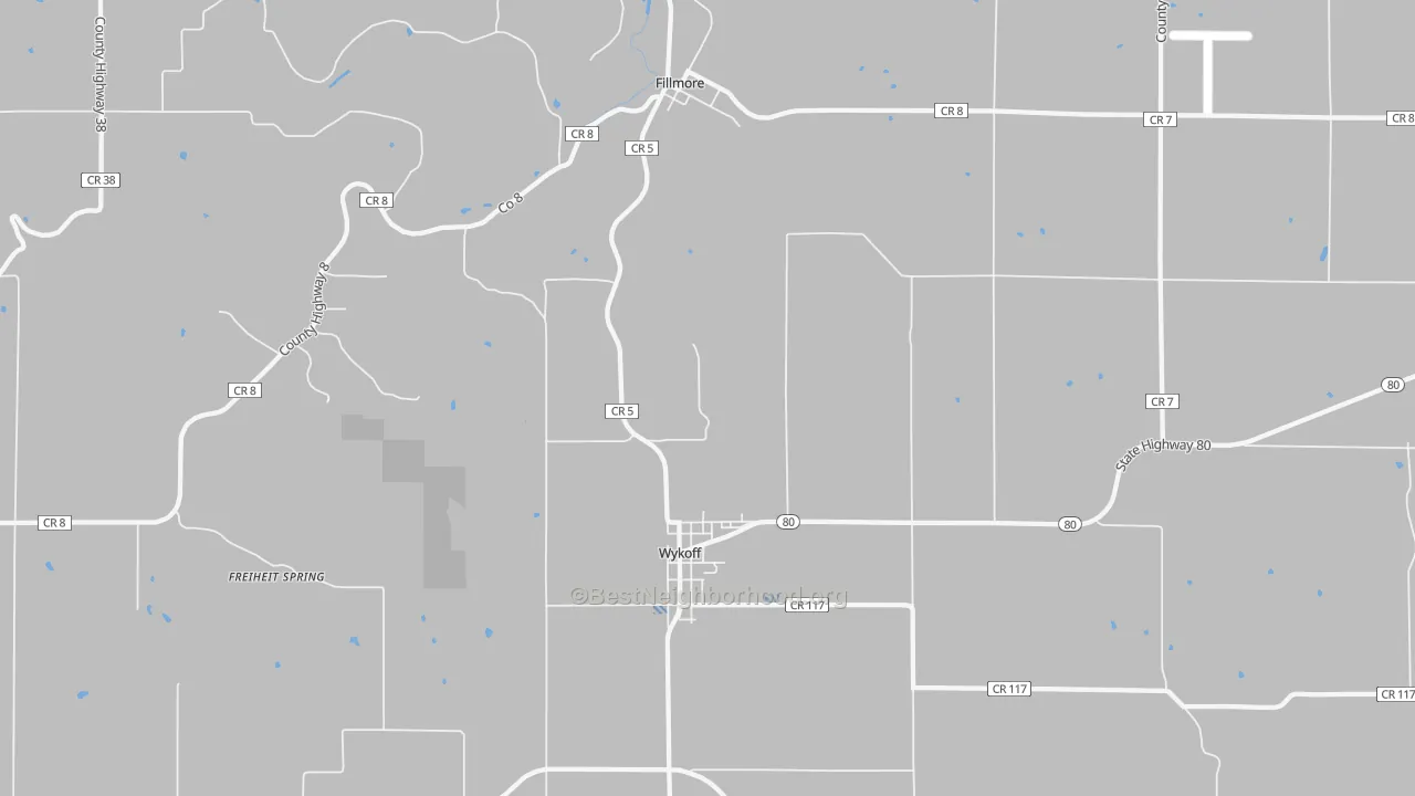 Bike Grade map of 55990, MN