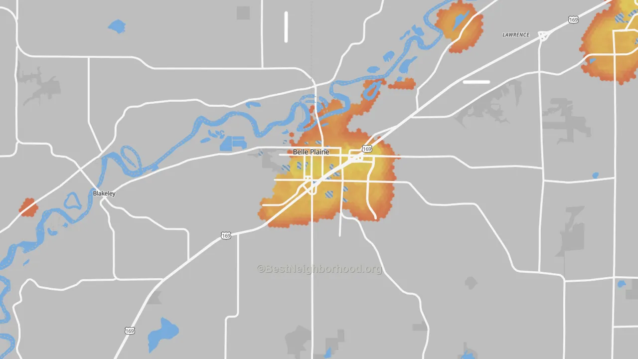 Bike Grade map of 56011, MN