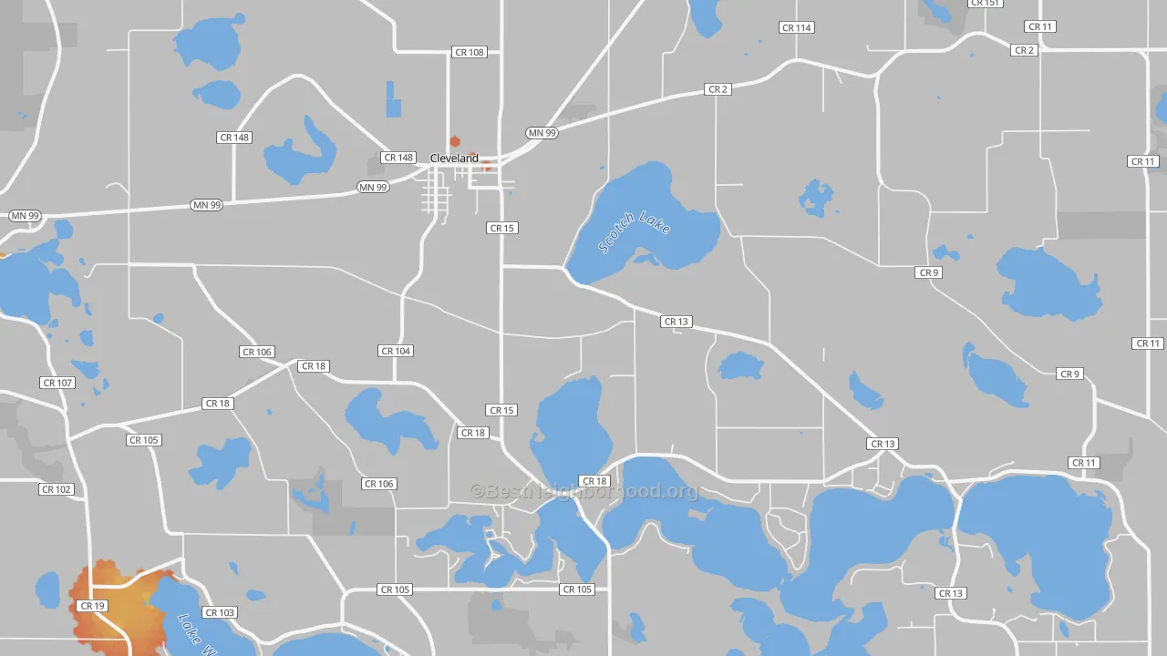 Bike Grade map of 56017, MN