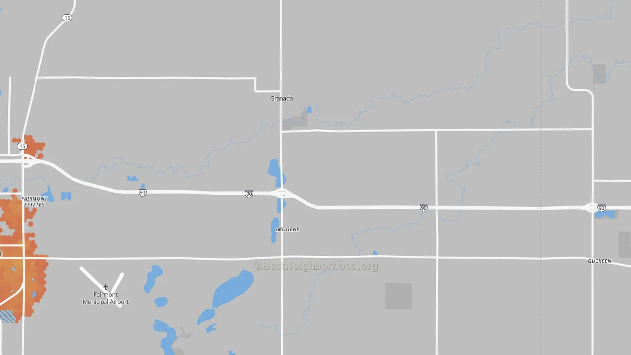 Bike Grade map of 56039, MN