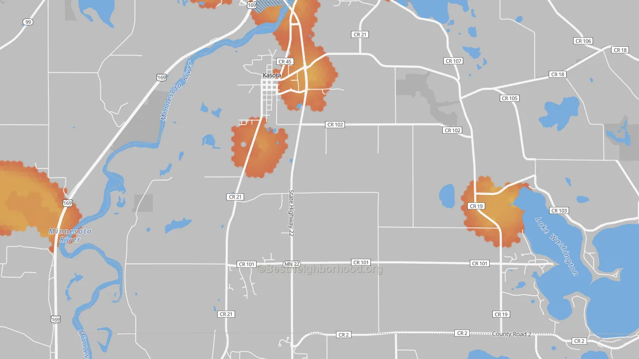 Bike Grade map of 56050, MN