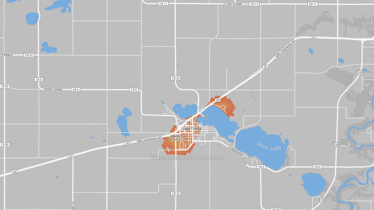 Bike Grade map of 56055, MN