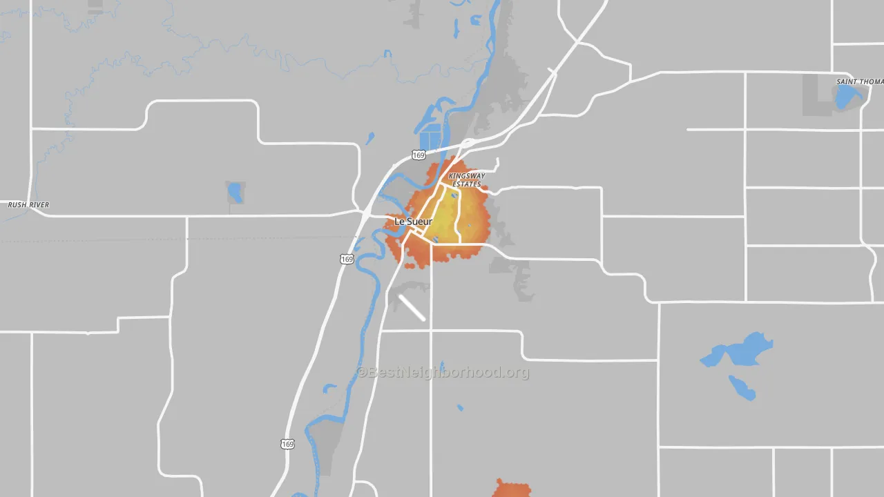 Bike Grade map of 56058, MN