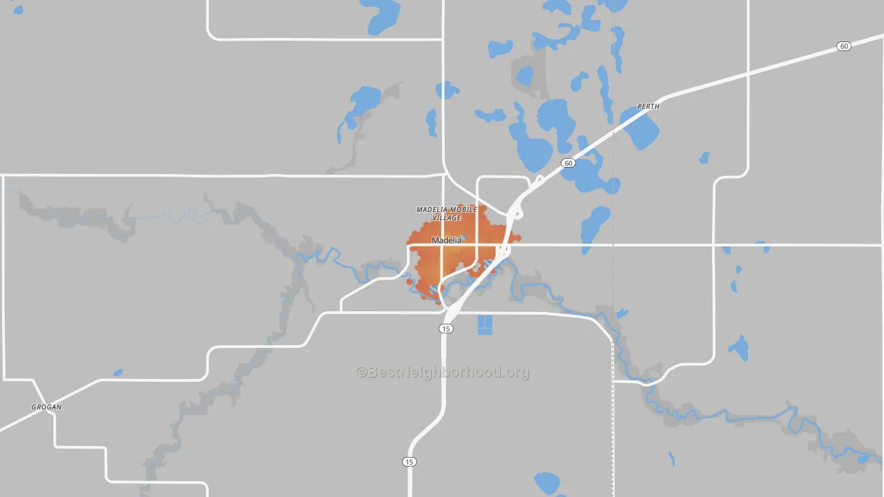 Bike Grade map of 56062, MN