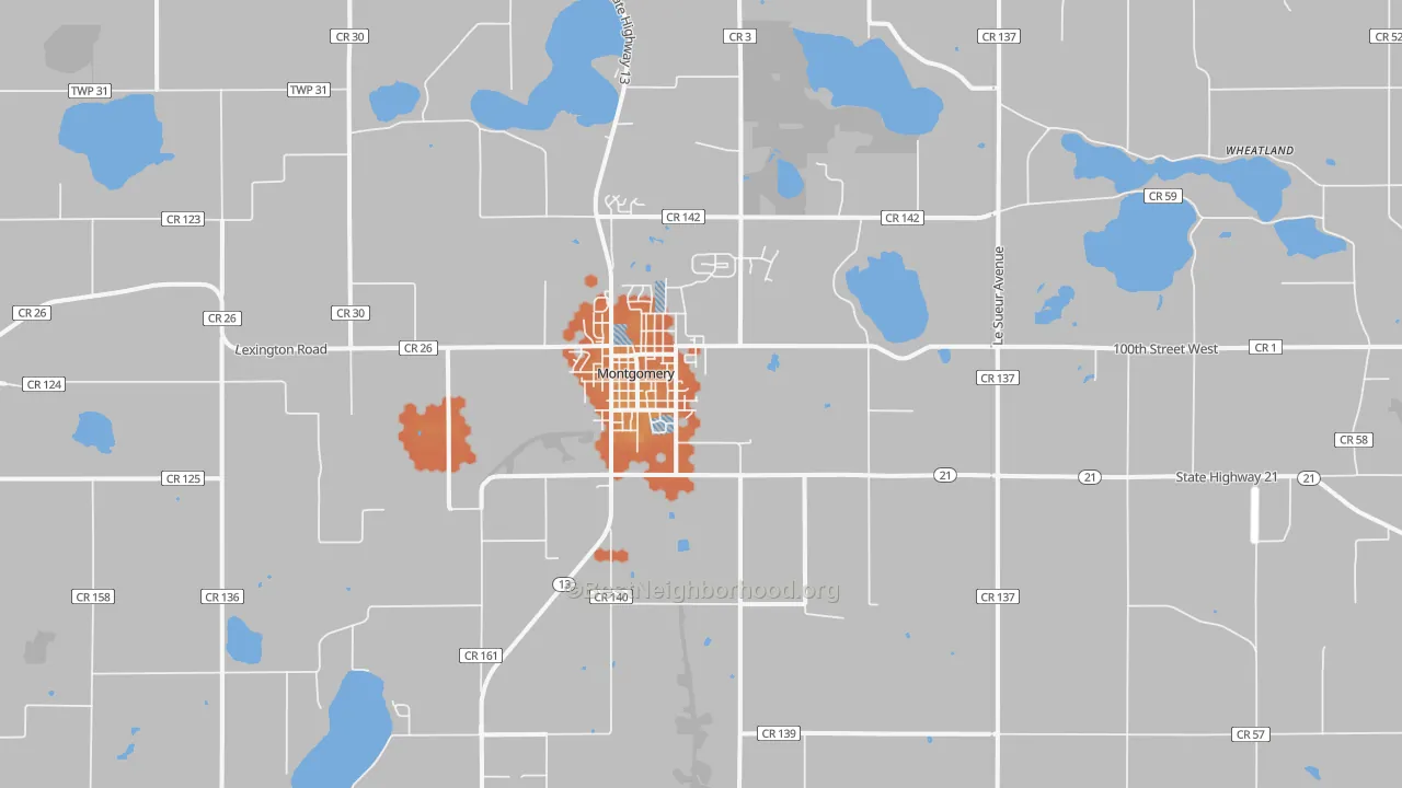 Bike Grade map of 56069, MN