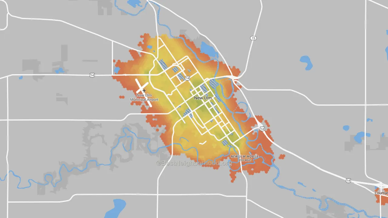 Bike Grade map of 56073, MN