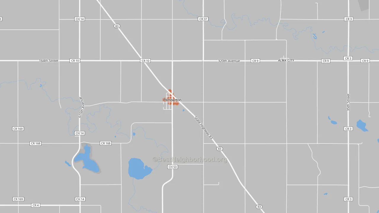 Bike Grade map of 56078, MN