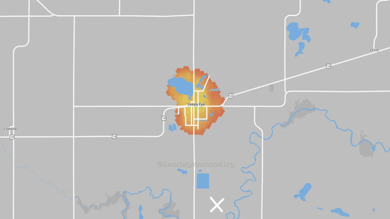 Bike Grade map of 56085, MN
