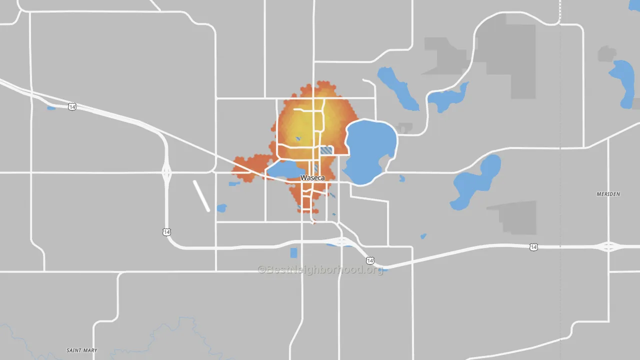 Bike Grade map of 56093, MN