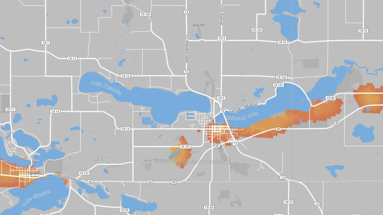 Bike Grade map of 56096, MN