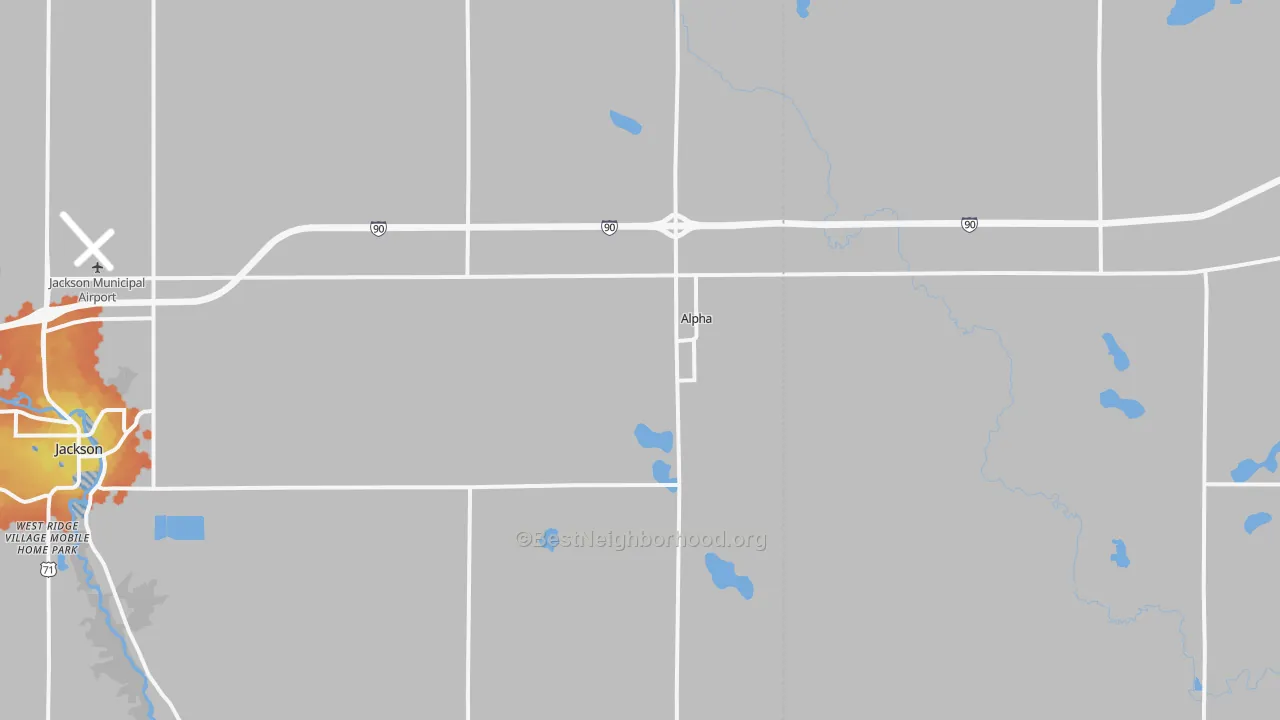 Bike Grade map of 56111, MN