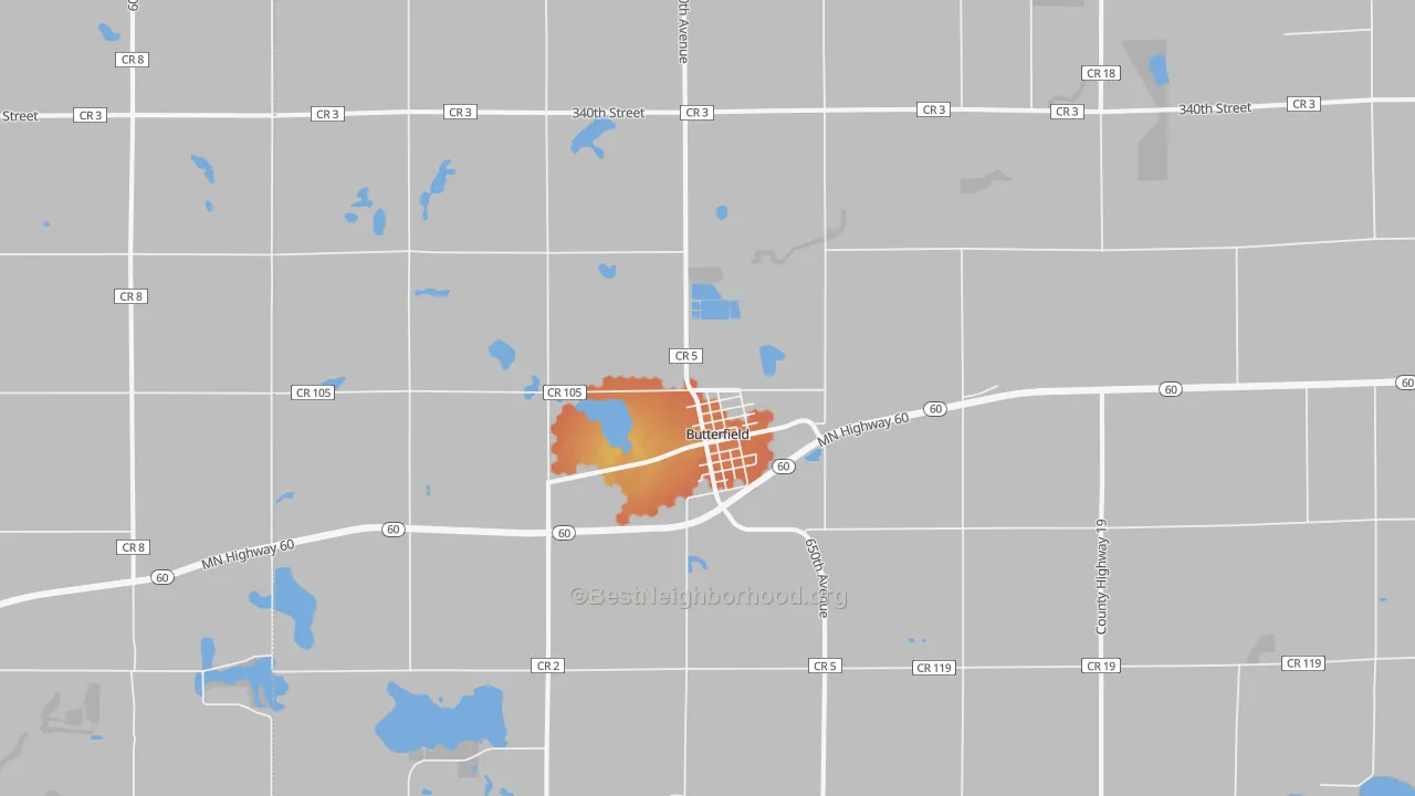 Bike Grade map of 56120, MN