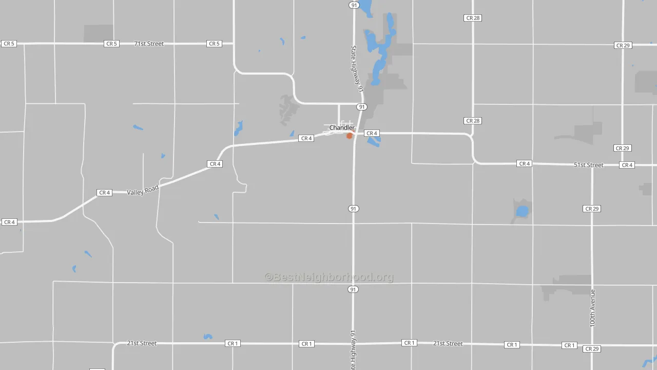 Bike Grade map of 56122, MN