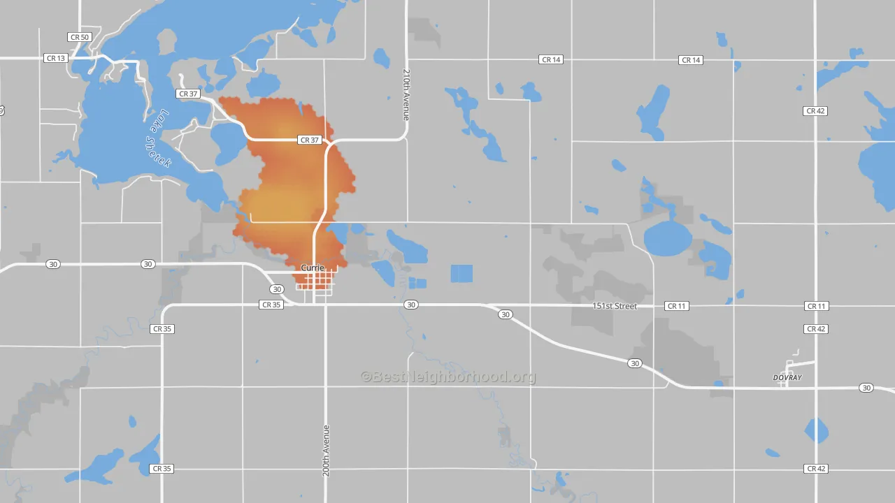 Bike Grade map of 56123, MN