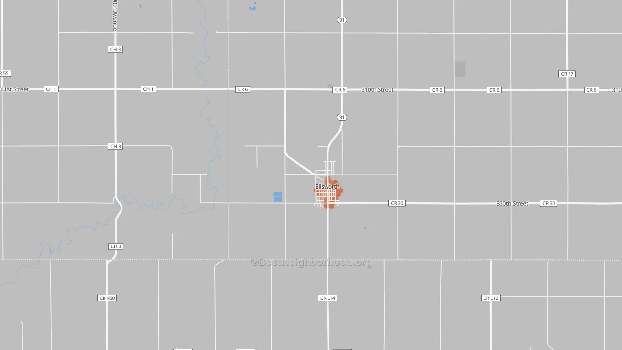 Bike Grade map of 56129, MN