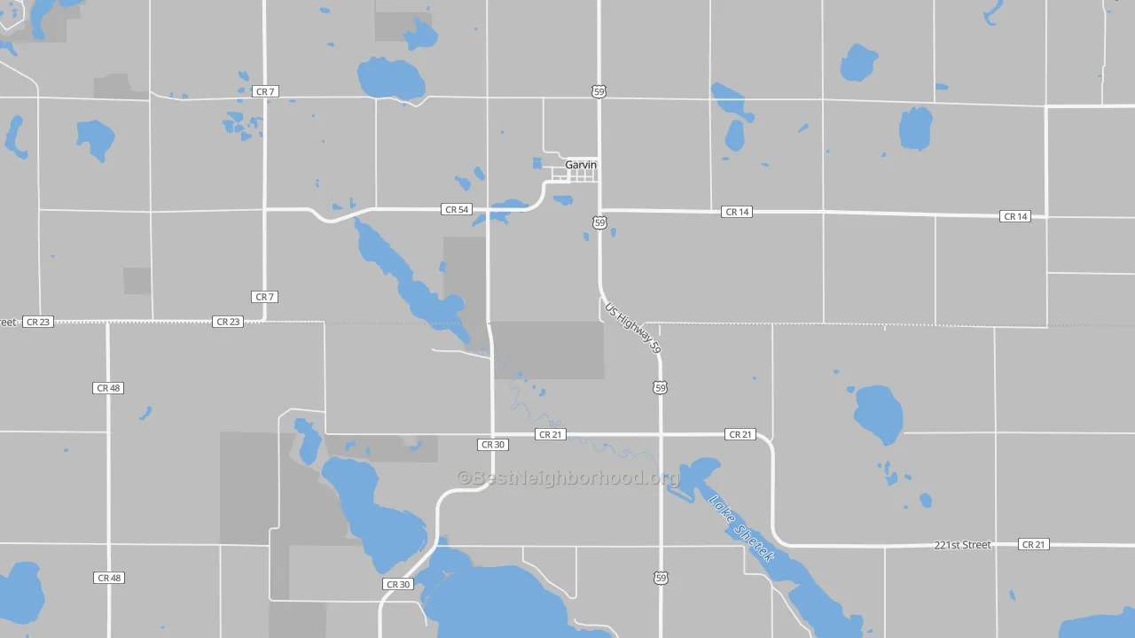 Bike Grade map of 56132, MN