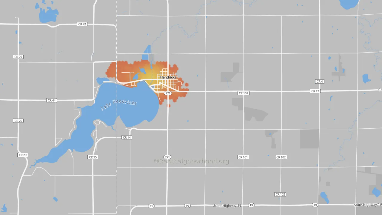 Bike Grade map of 56136, MN