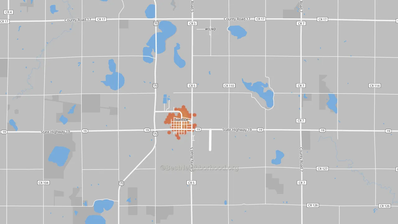 Bike Grade map of 56142, MN