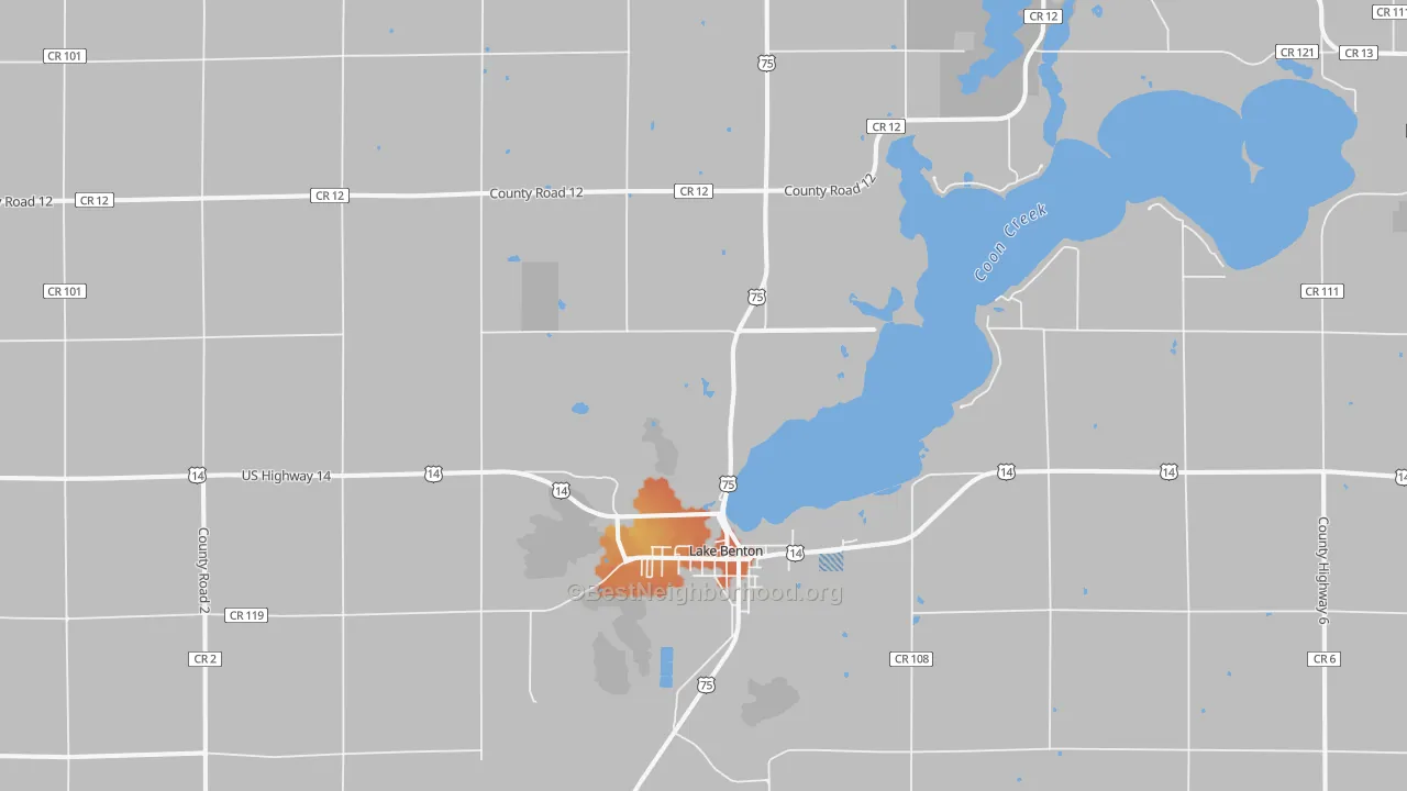 Bike Grade map of 56149, MN