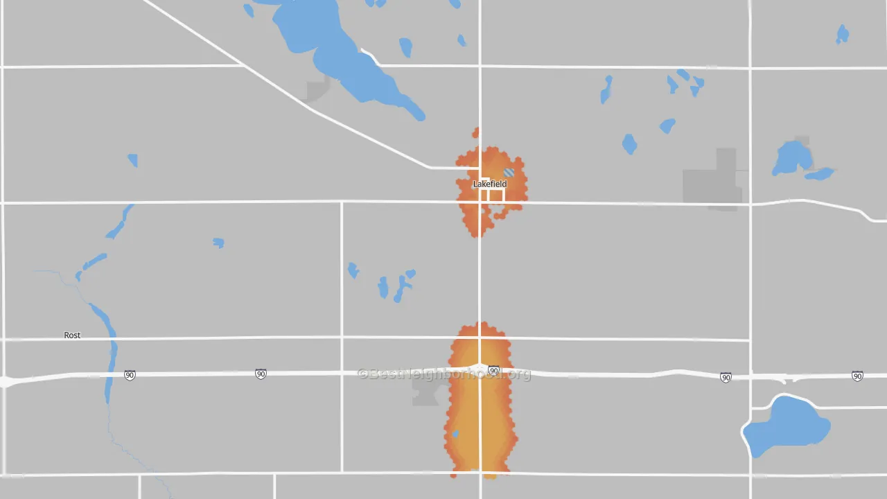 Bike Grade map of 56150, MN