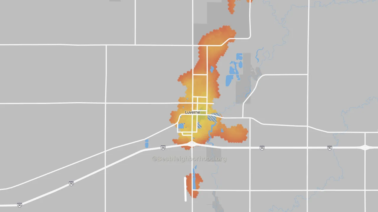 Bike Grade map of 56156, MN