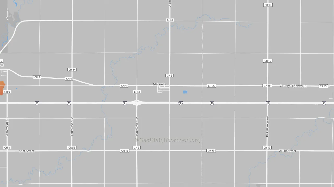 Bike Grade map of 56158, MN
