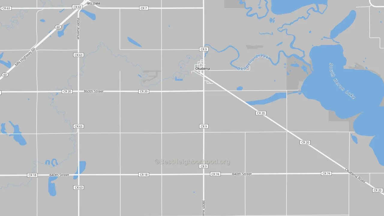 Bike Grade map of 56161, MN