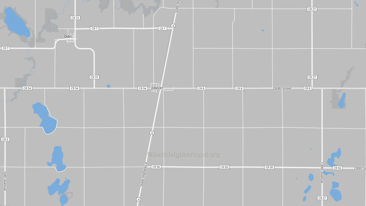 Bike Grade map of 56162, MN