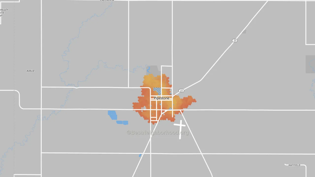 Bike Grade map of 56164, MN