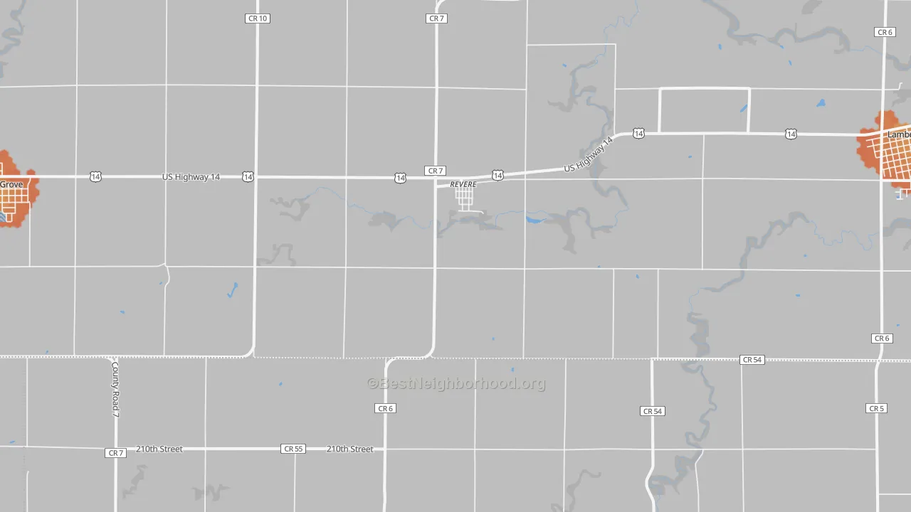 Bike Grade map of 56166, MN