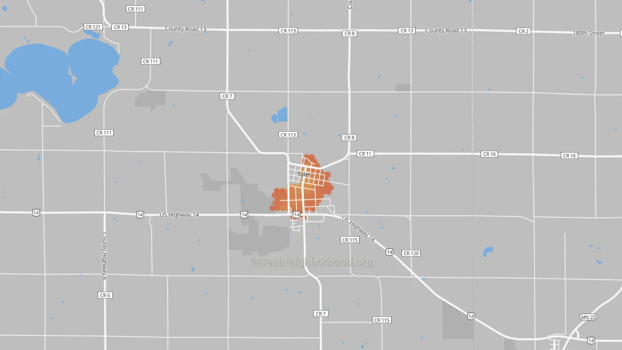 Bike Grade map of 56178, MN