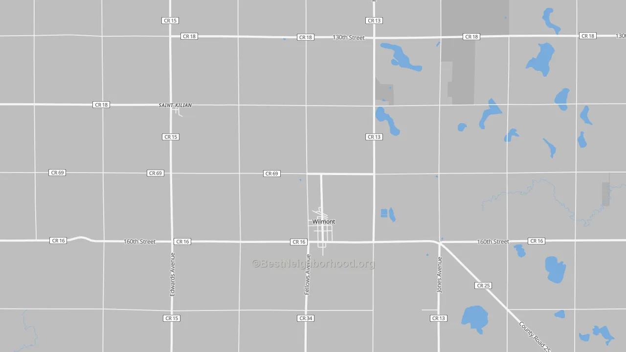 Bike Grade map of 56185, MN
