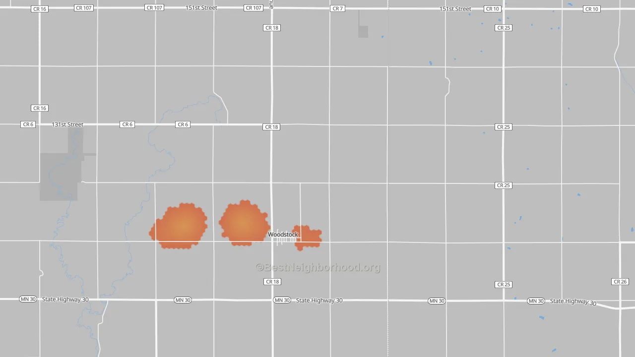 Bike Grade map of 56186, MN