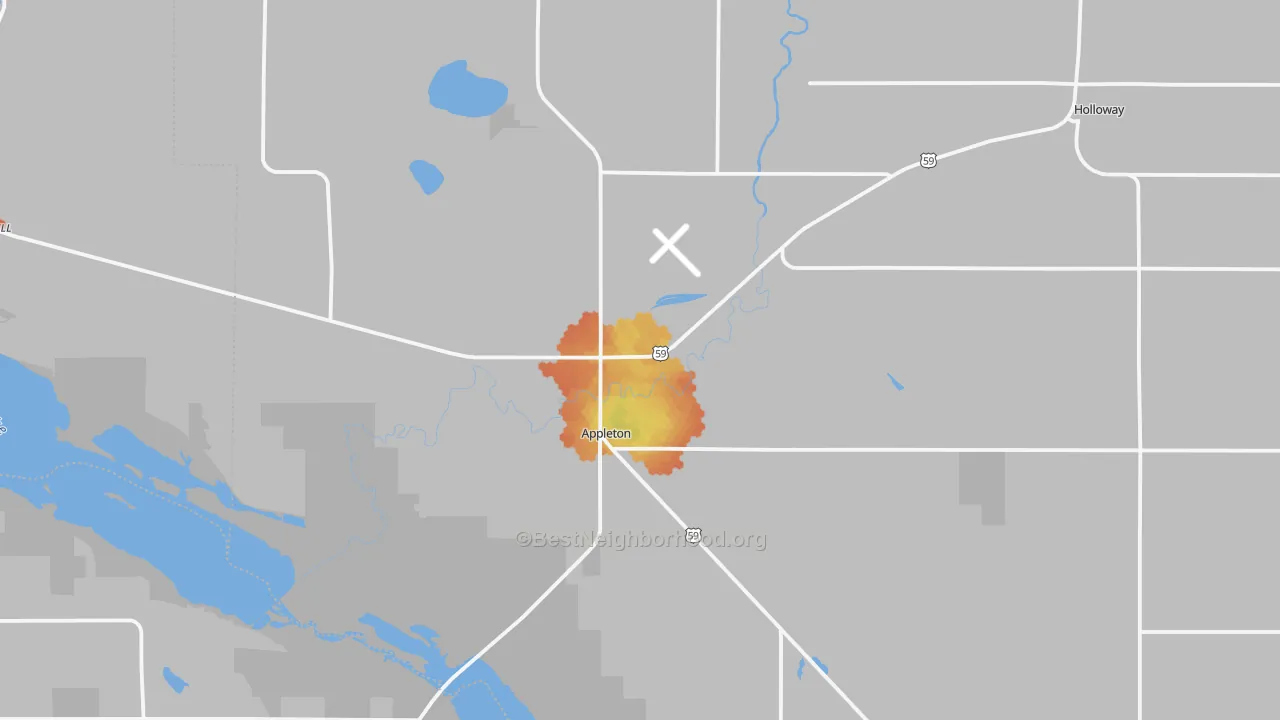 Bike Grade map of 56208, MN
