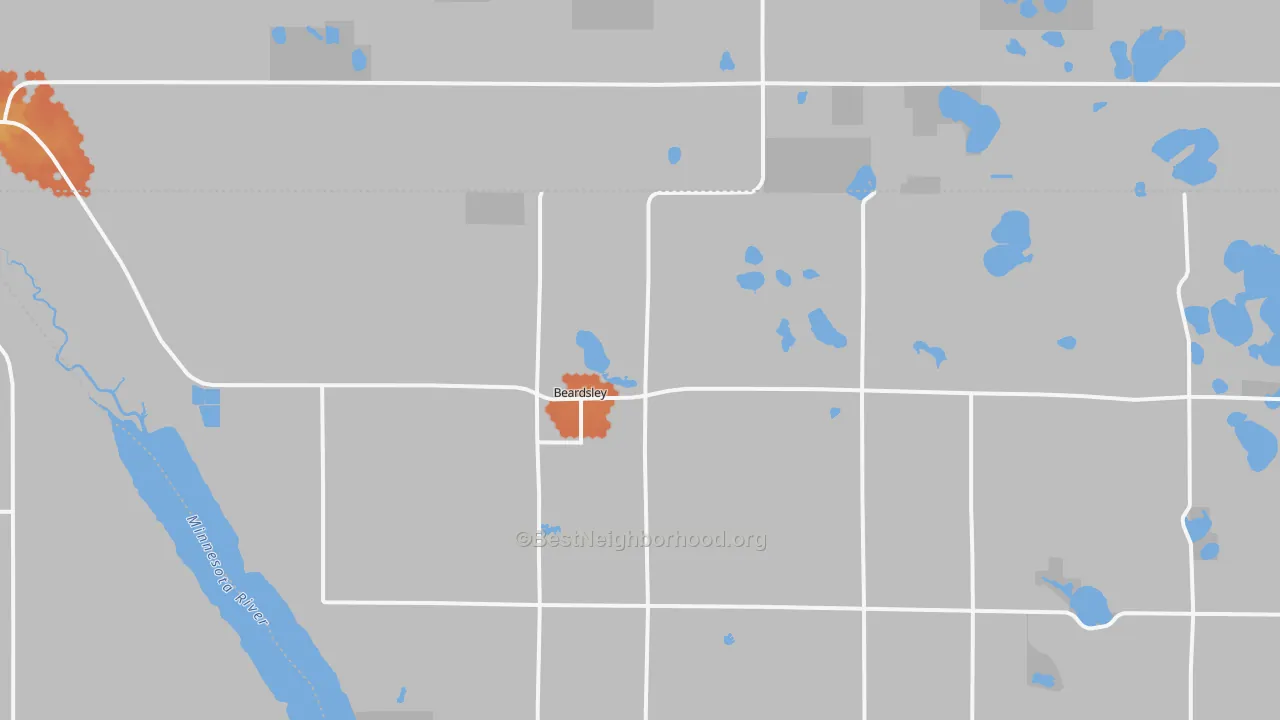Bike Grade map of 56211, MN
