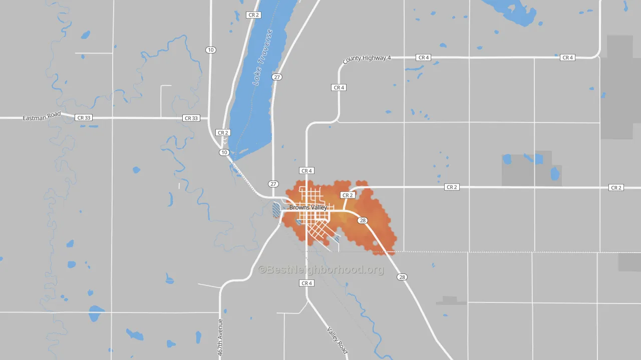 Bike Grade map of 56219, MN