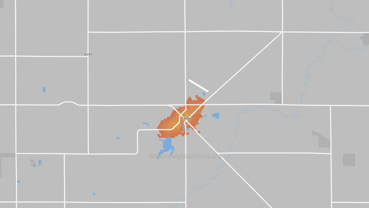 Bike Grade map of 56220, MN