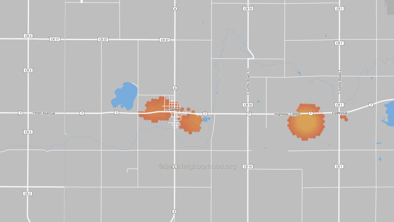 Bike Grade map of 56228, MN