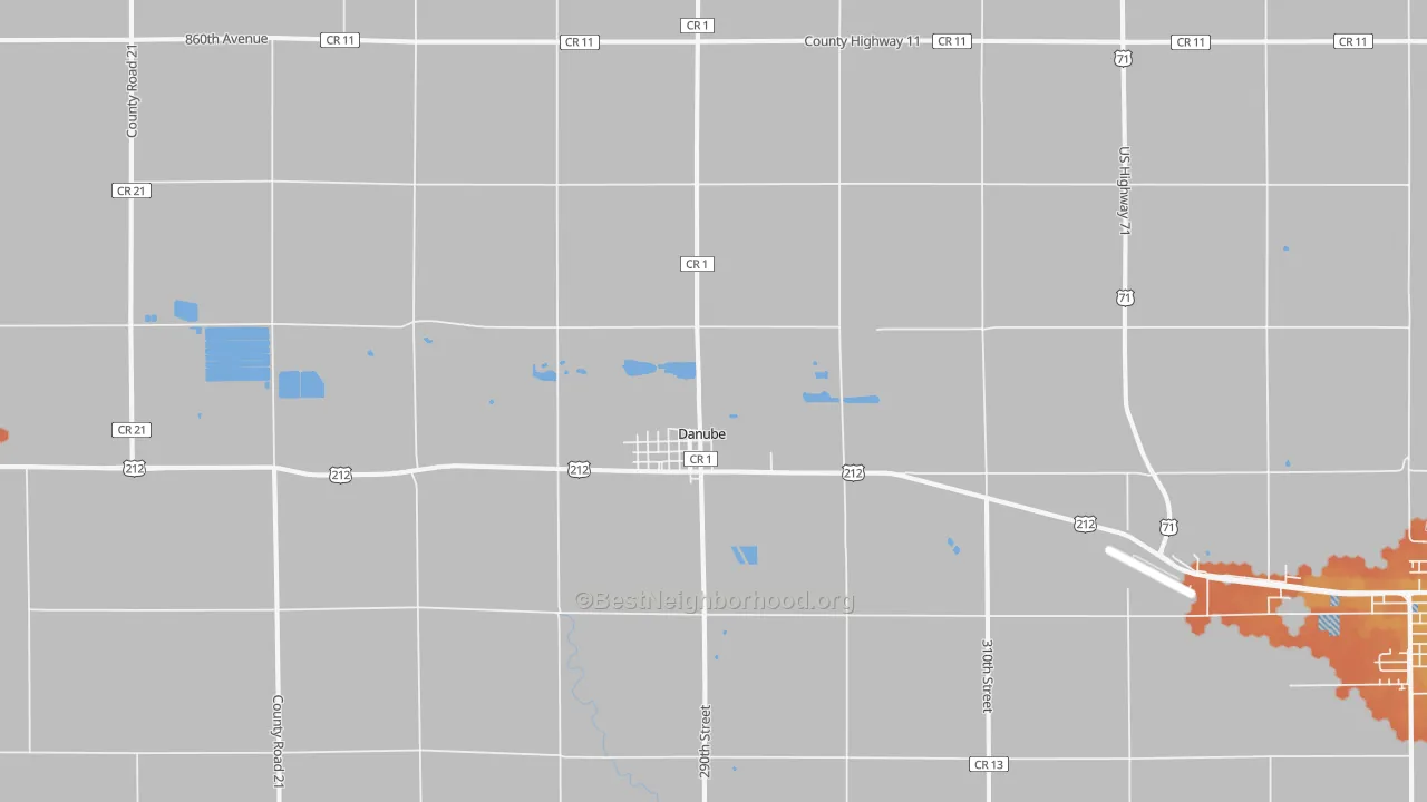 Bike Grade map of 56230, MN