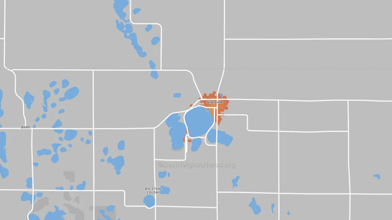 Bike Grade map of 56240, MN