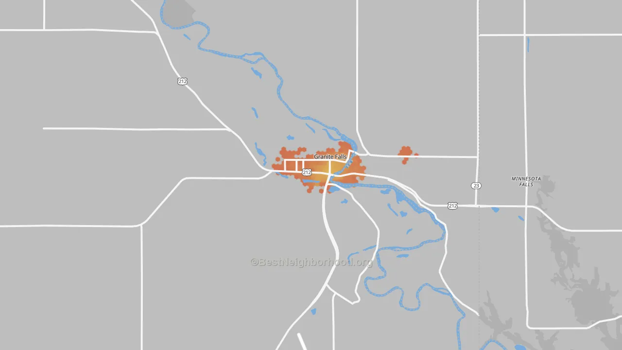 Bike Grade map of 56241, MN