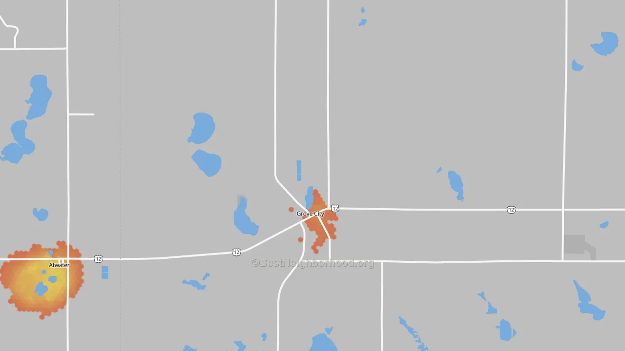 Bike Grade map of 56243, MN