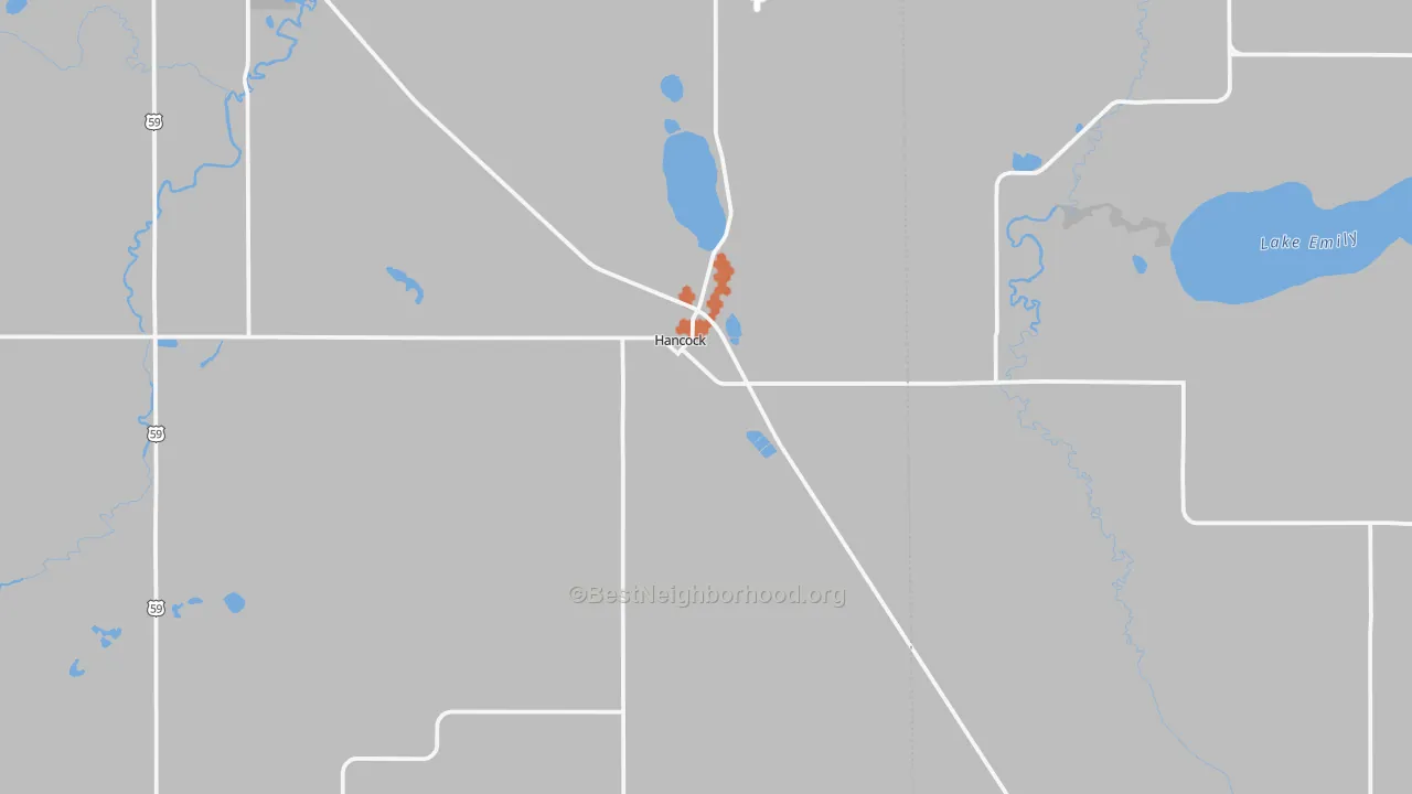 Bike Grade map of 56244, MN