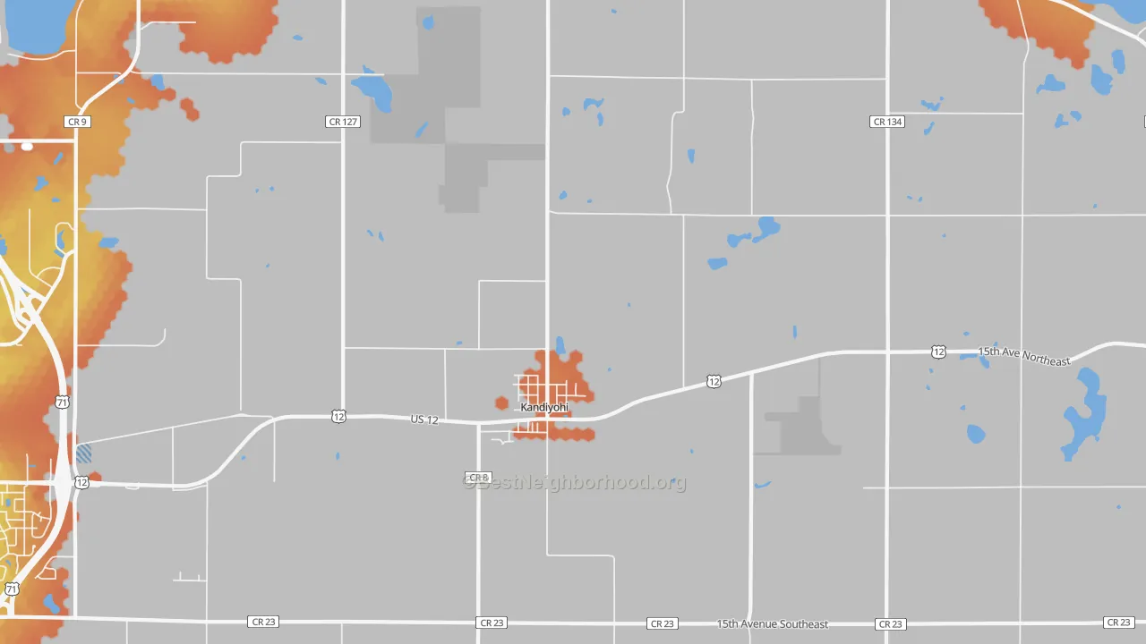 Bike Grade map of 56251, MN