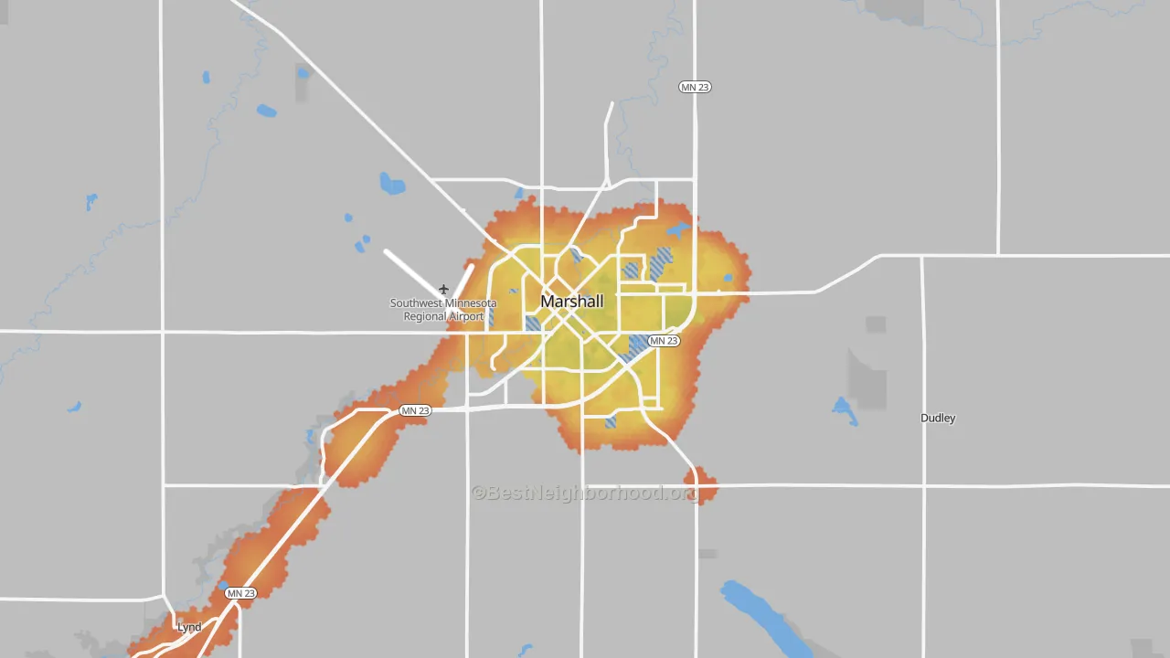 Bike Grade map of 56258, MN