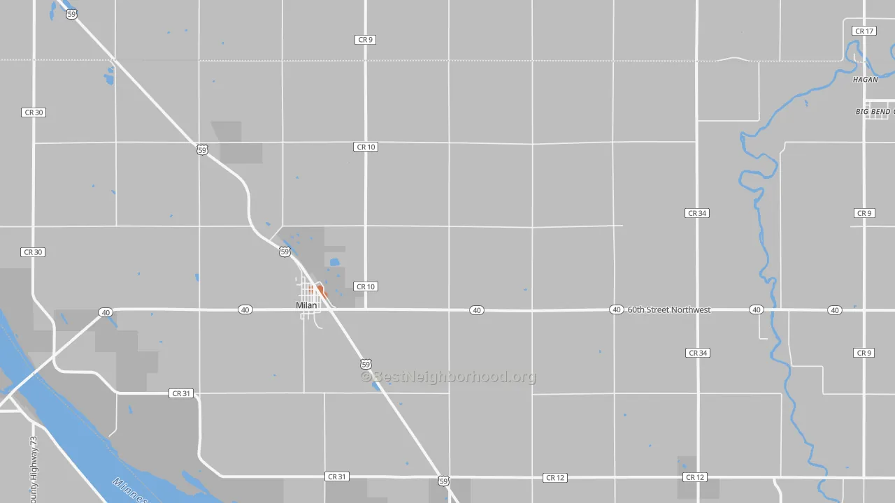 Bike Grade map of 56262, MN