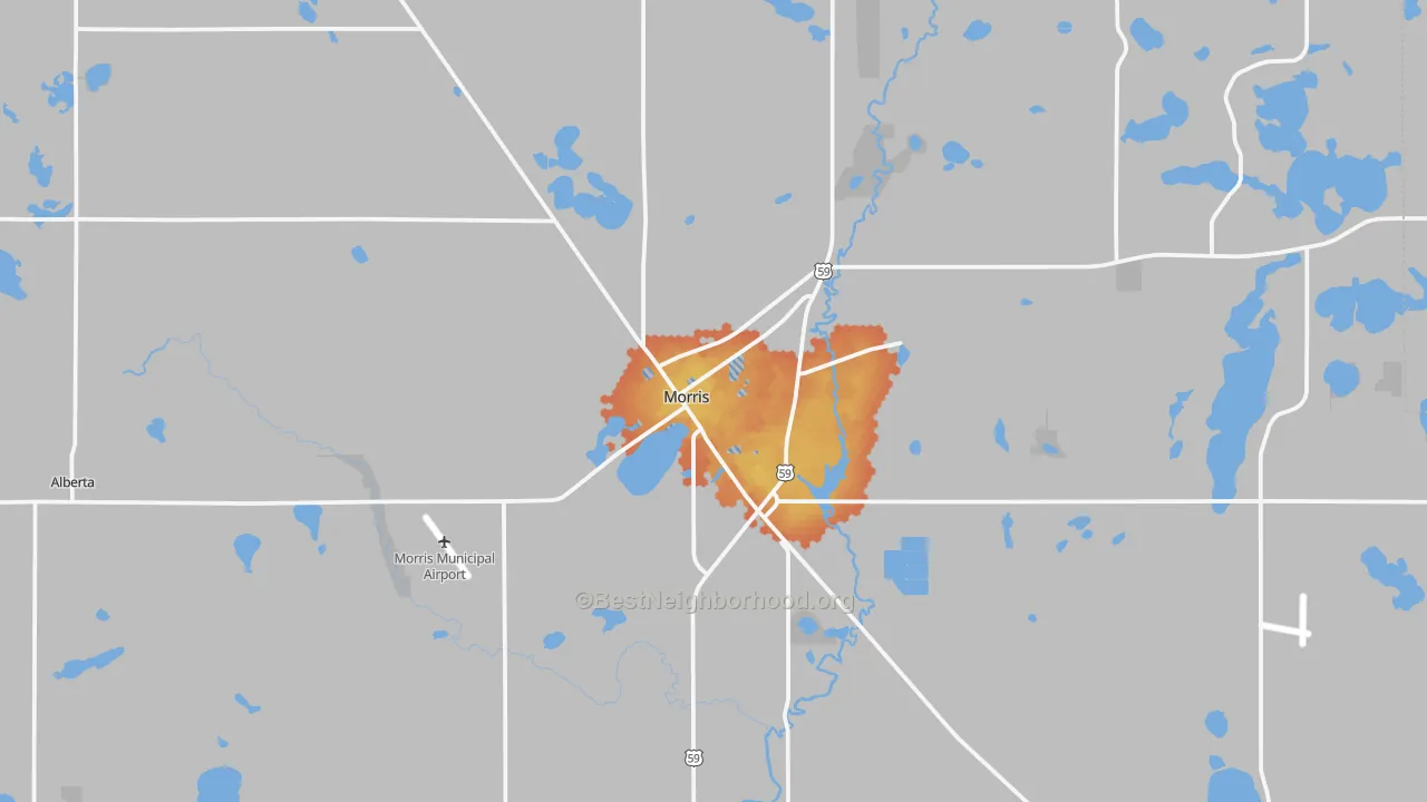 Bike Grade map of 56267, MN