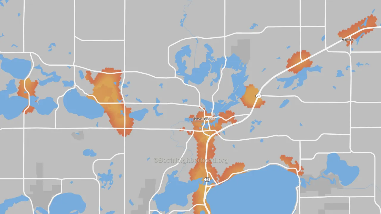 Bike Grade map of 56273, MN